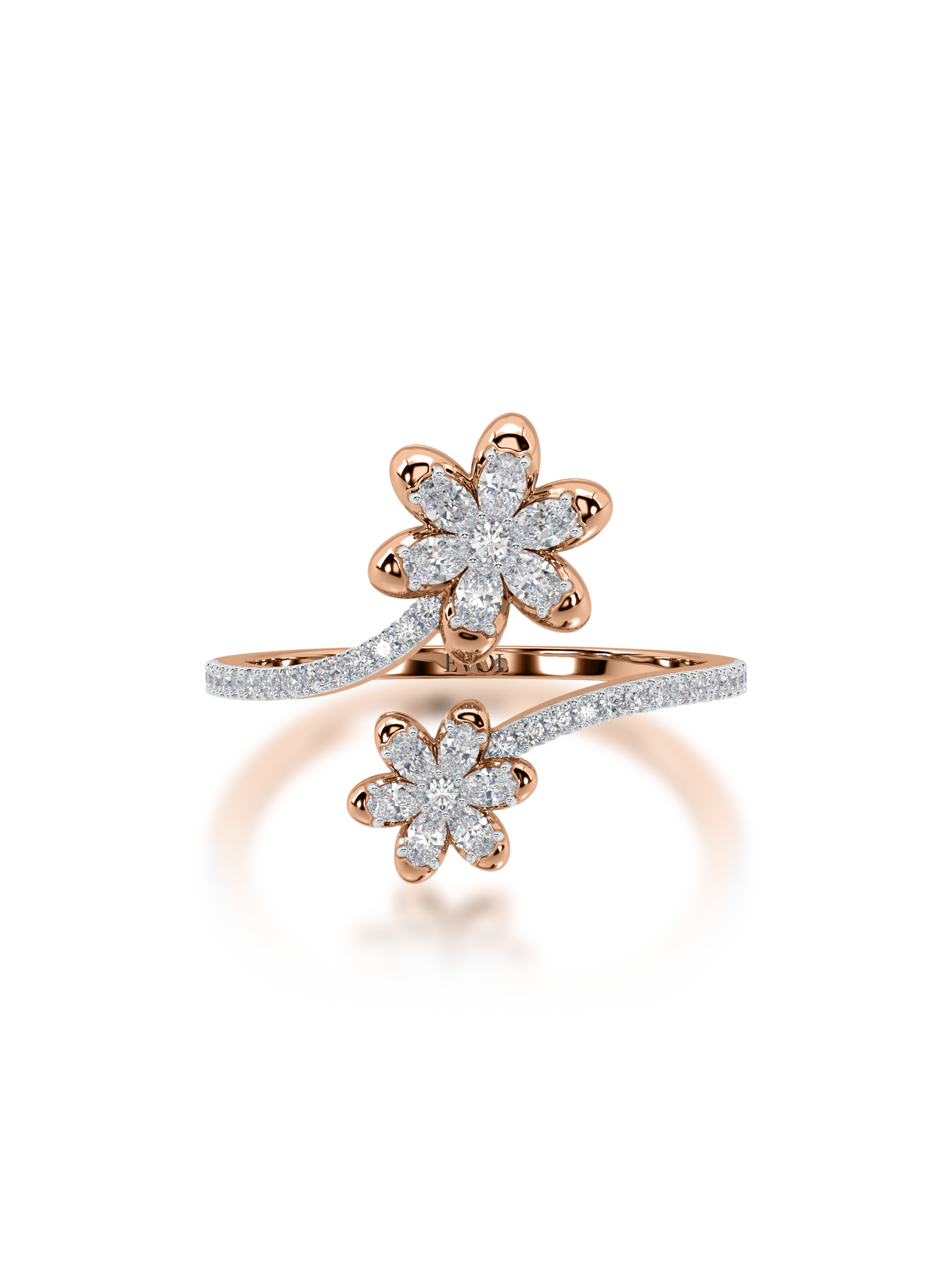 Twin Flame Diamond Ring