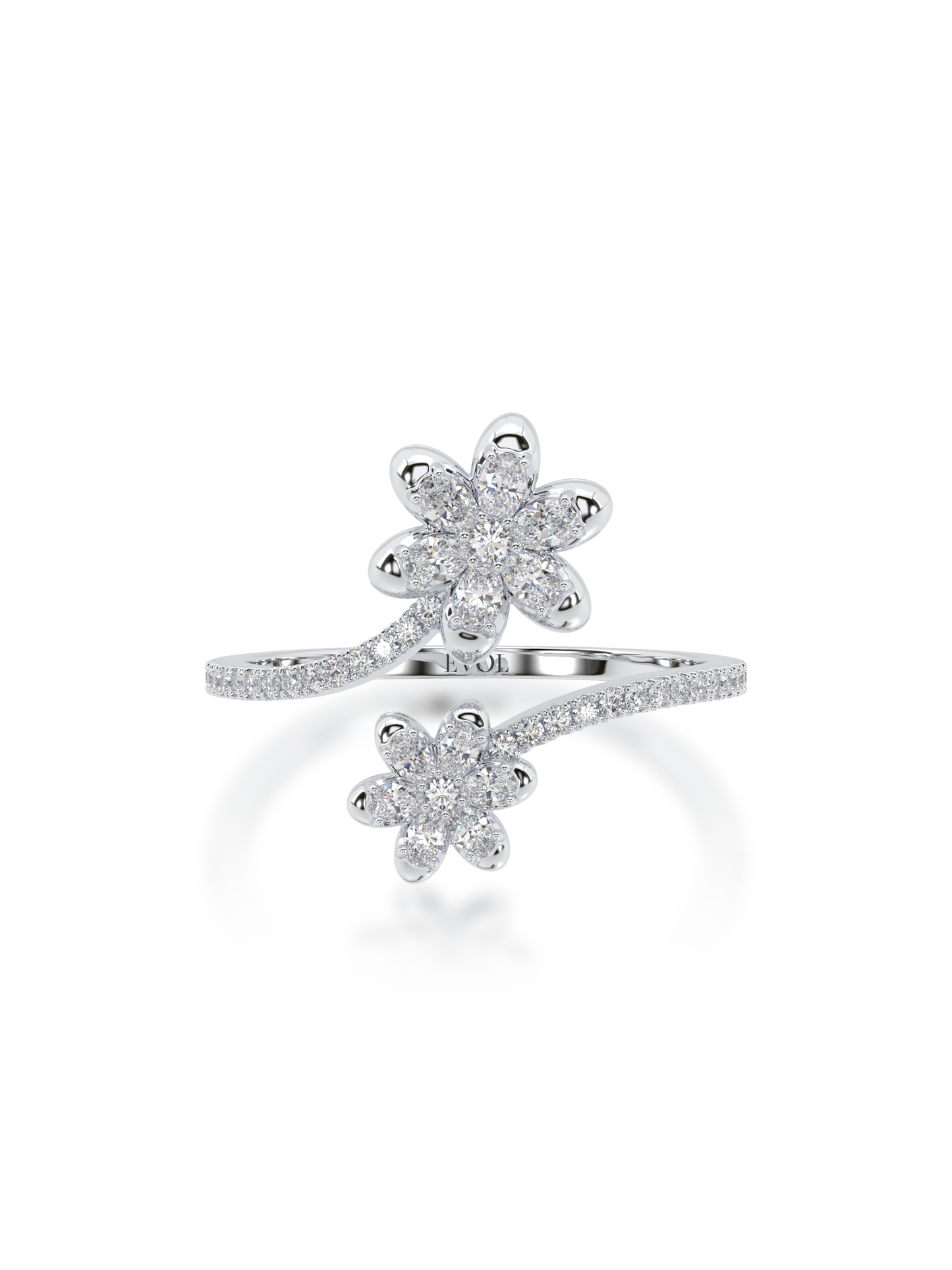 Twin Flame Diamond Ring