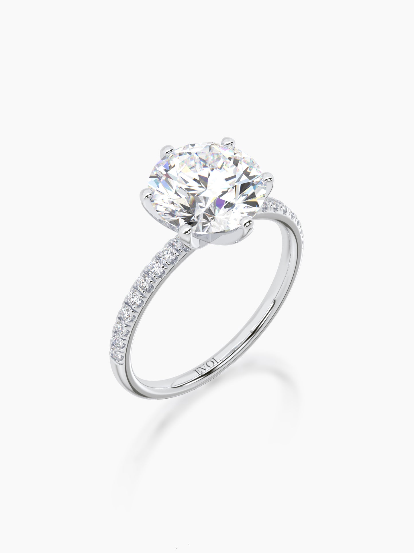 Solitaire Ring- Round - Evol Jewels