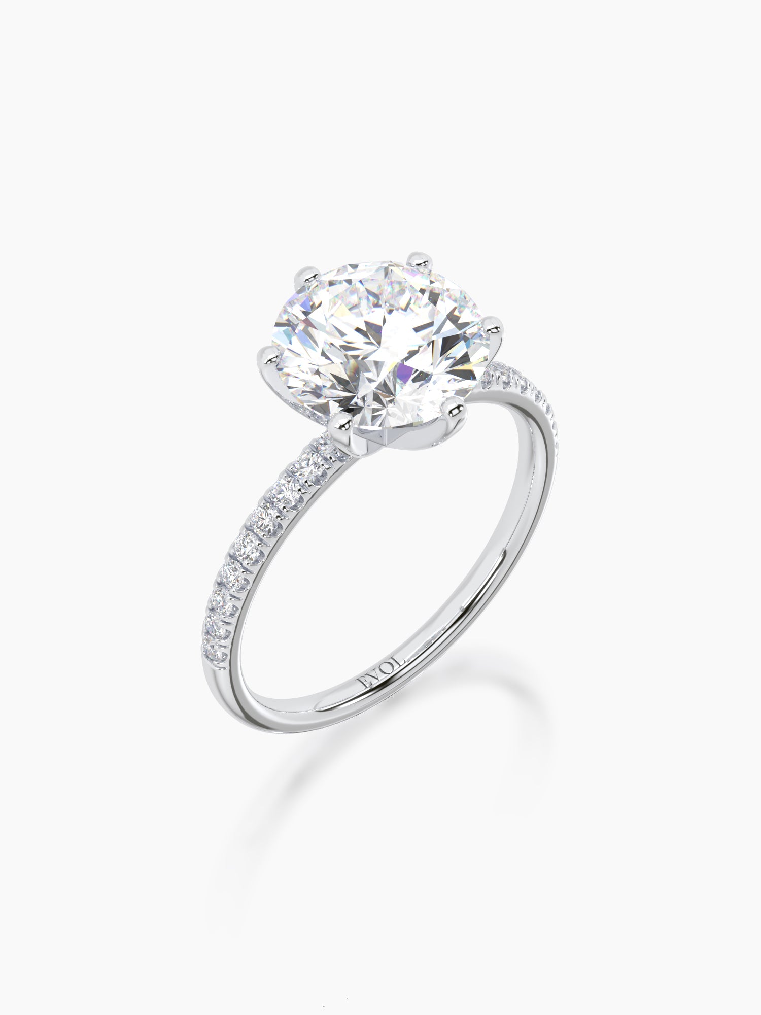 Solitaire Ring- Round - Evol Jewels