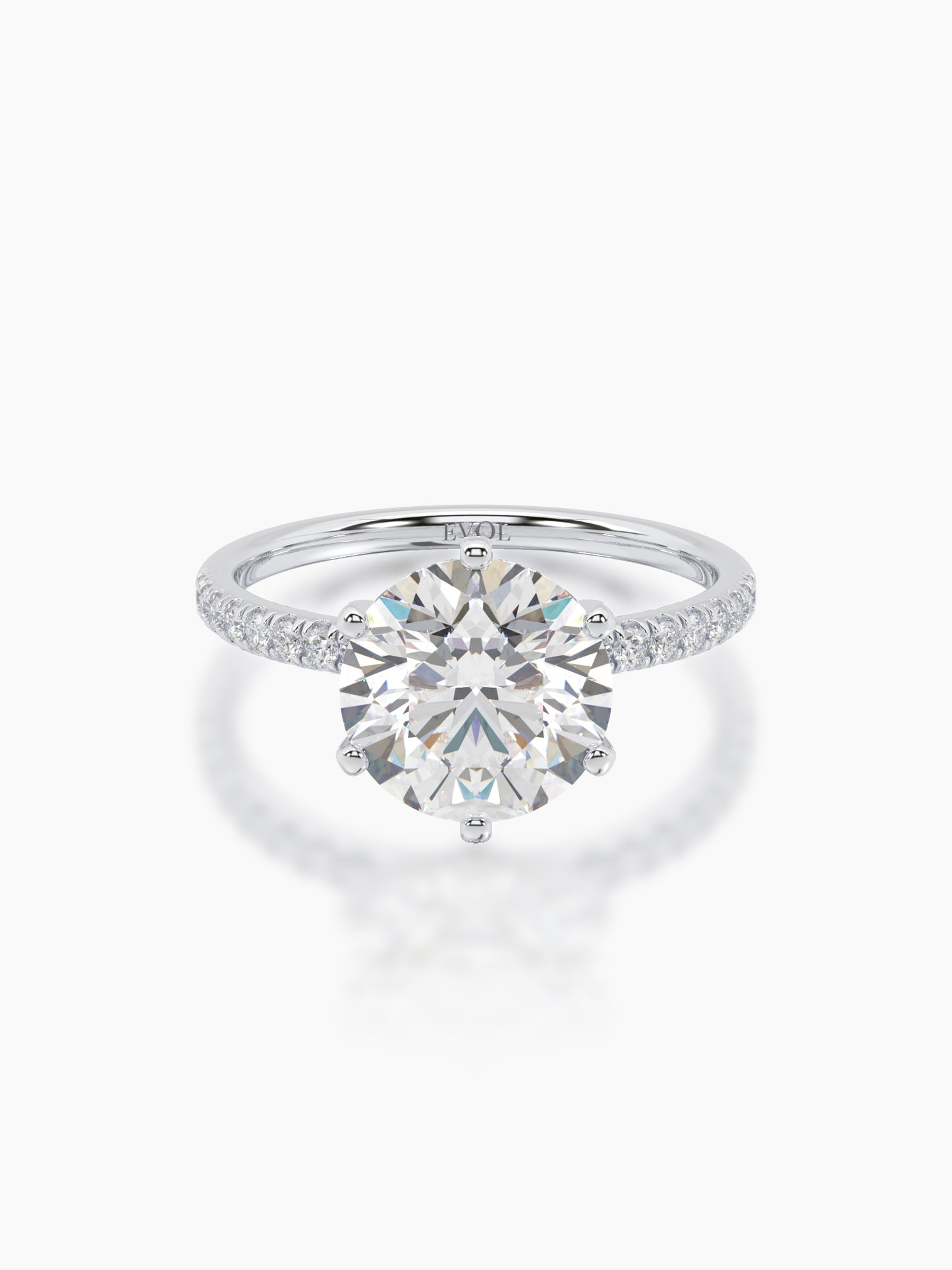 Solitaire Ring- Round - Evol Jewels
