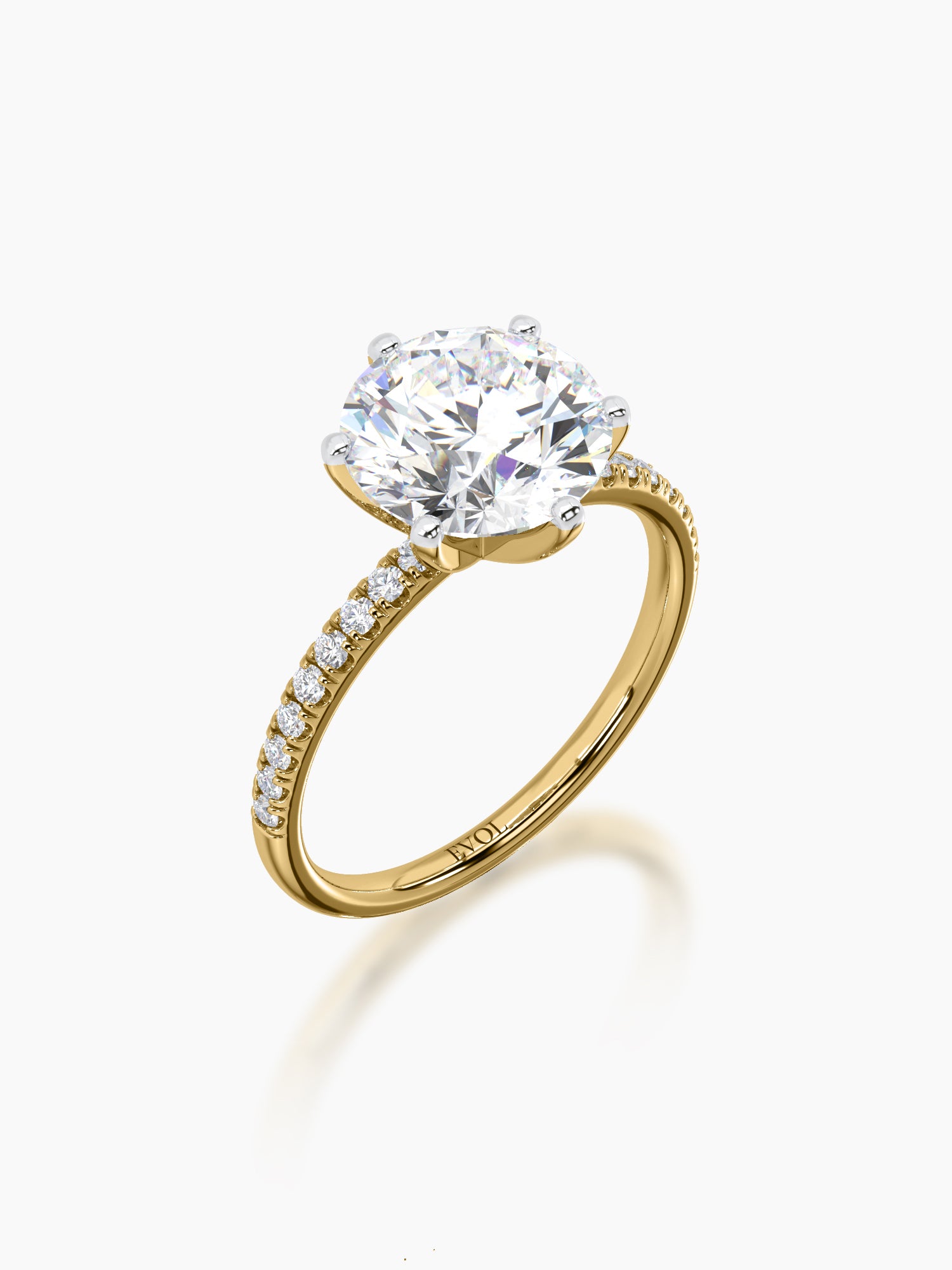 Solitaire Ring- Round - Evol Jewels