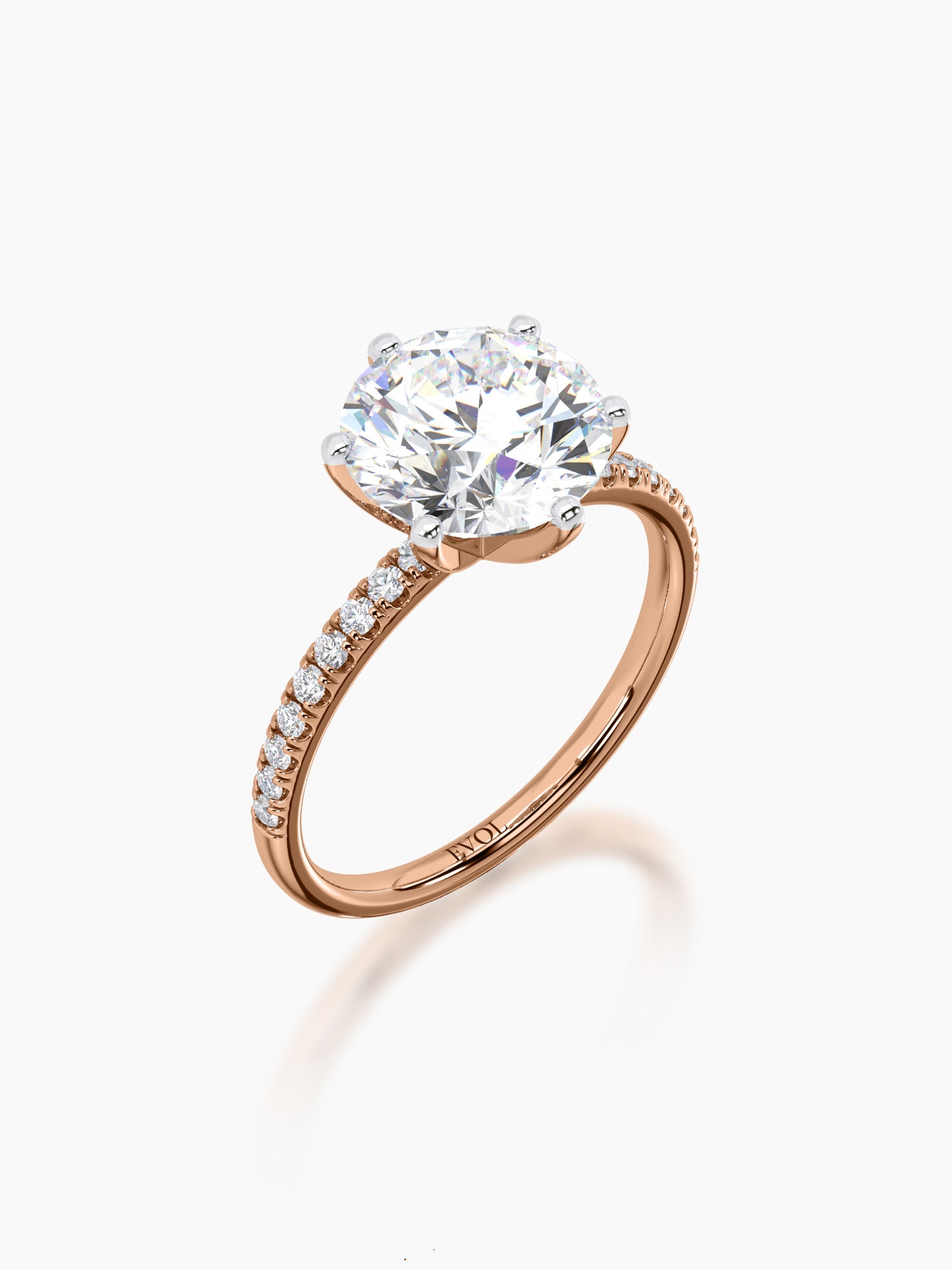 Solitaire Ring- Round - Evol Jewels