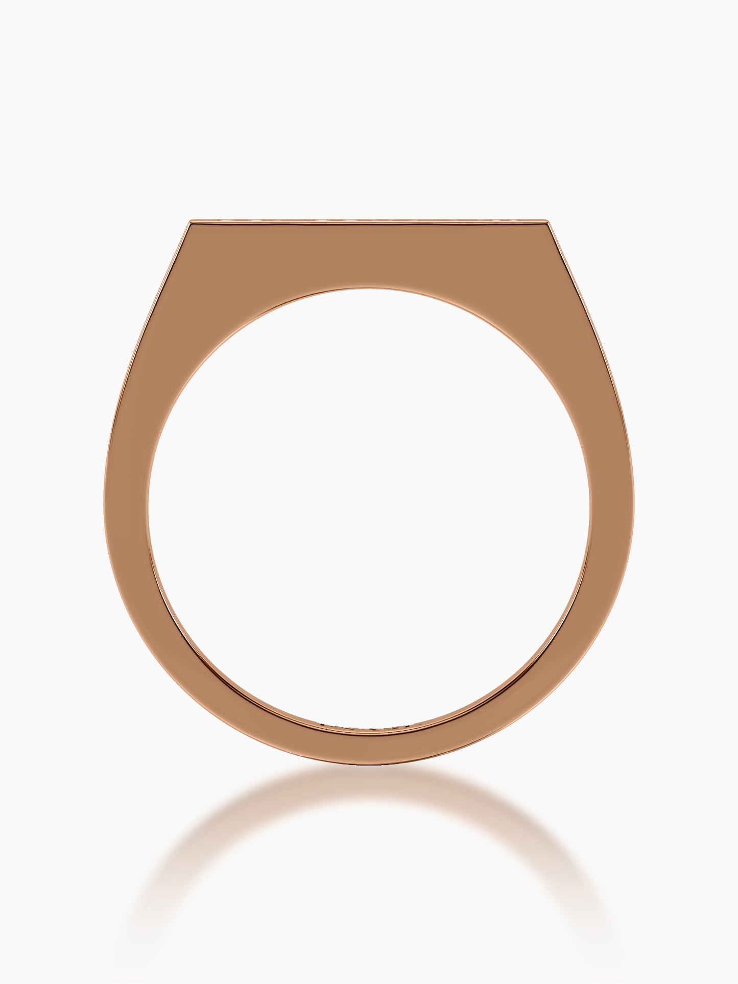 Engraved Band Signet Ring