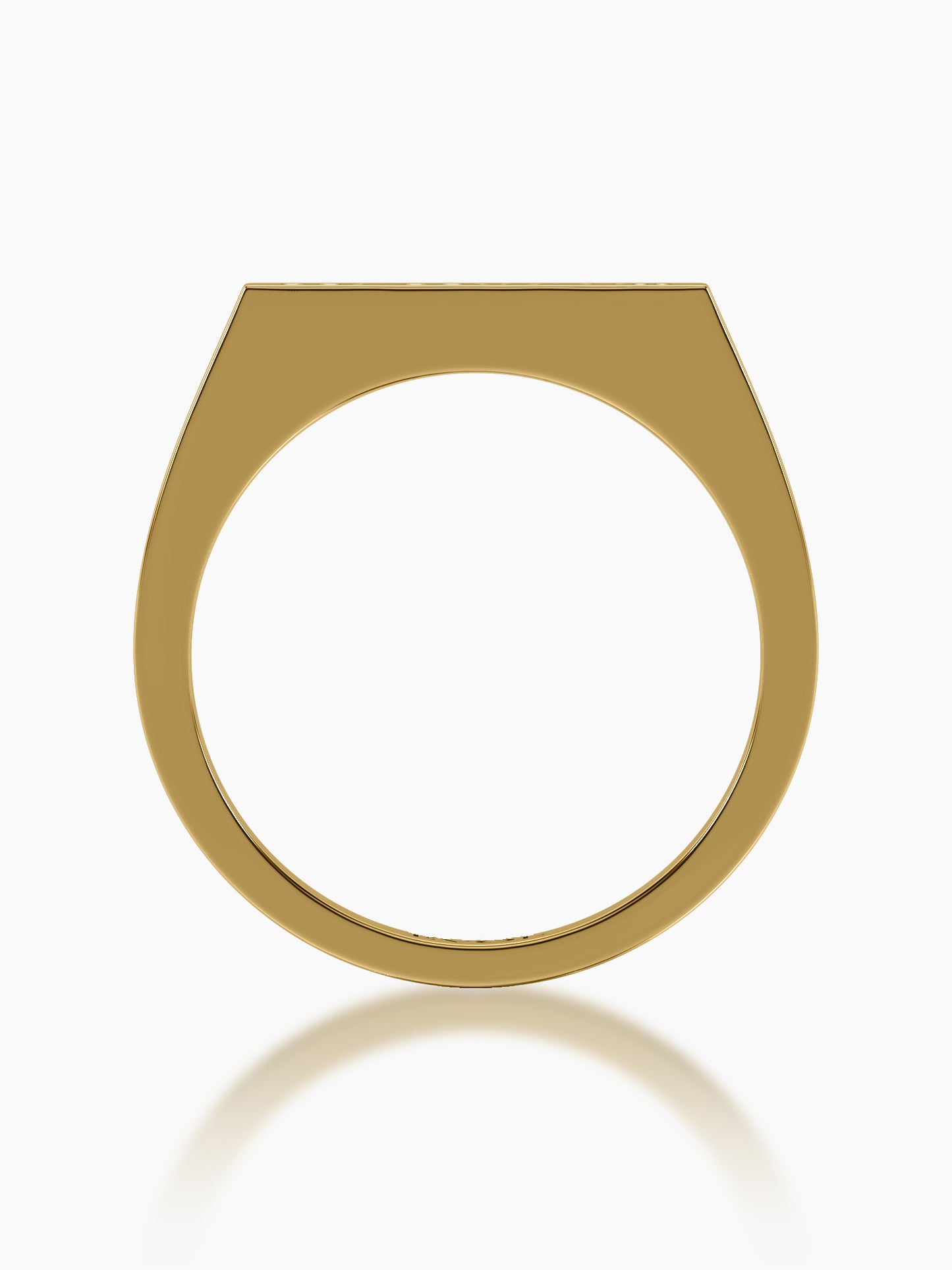 Engraved Band Signet Ring