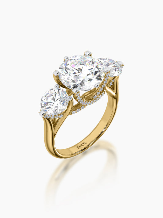 Trilune Diamond Ring