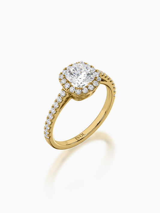 Aurielle Cushion Halo Ring