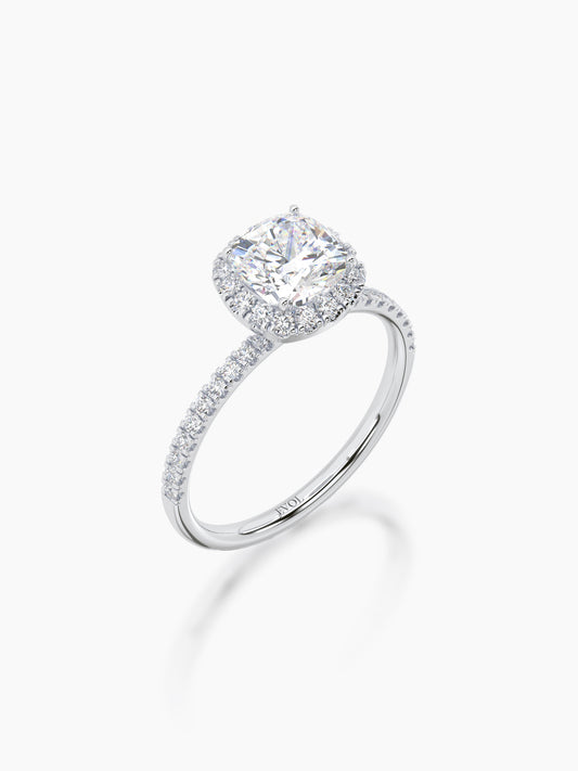 Classic Cushion Halo Ring