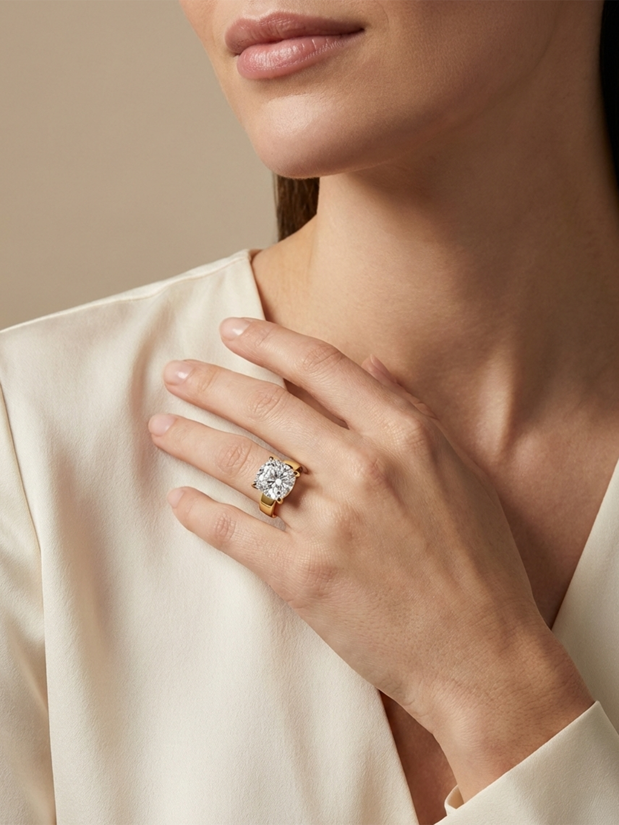 Cushion Apex Diamond Ring