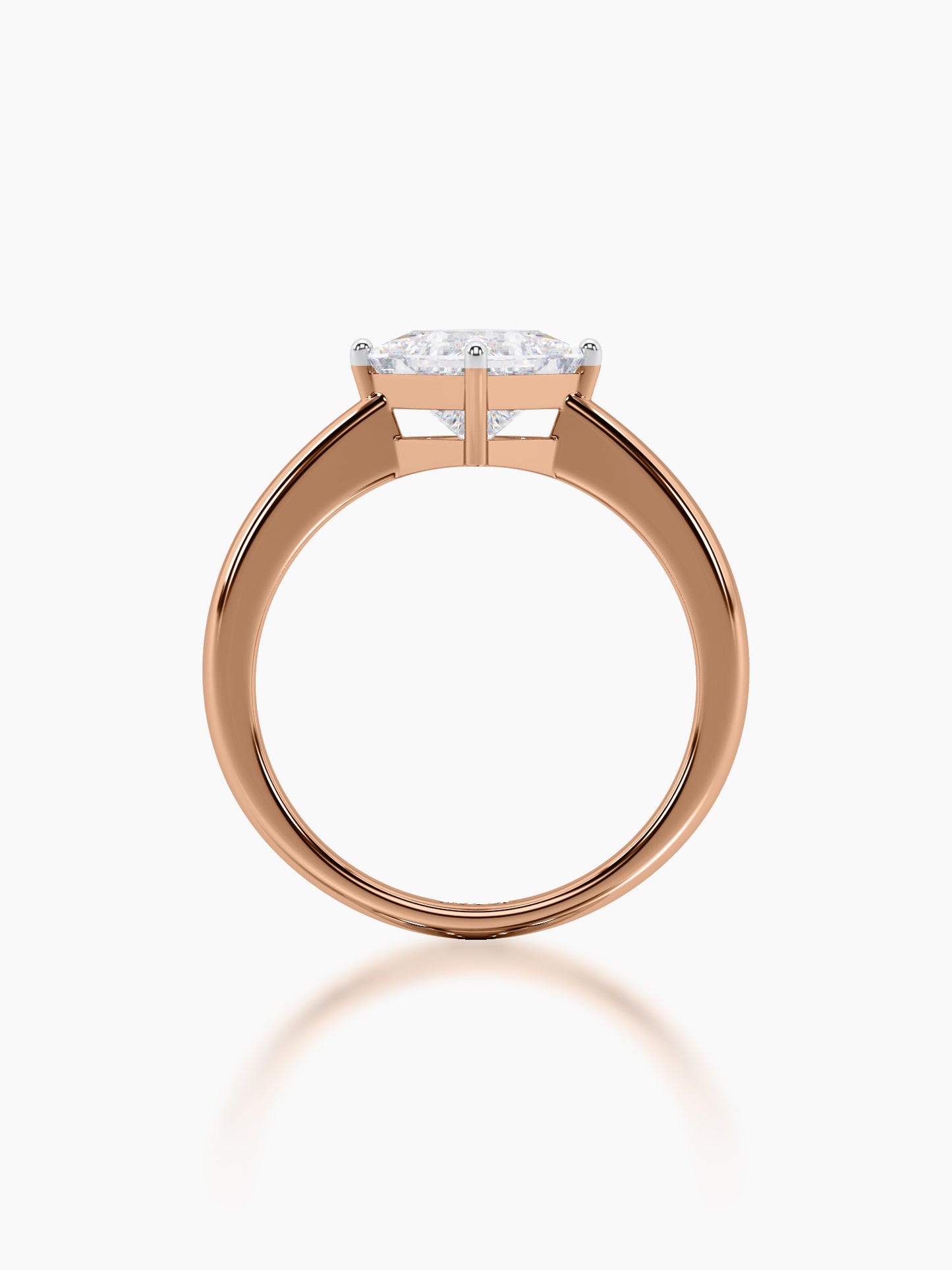 Sleek Princess Solitaire Ring