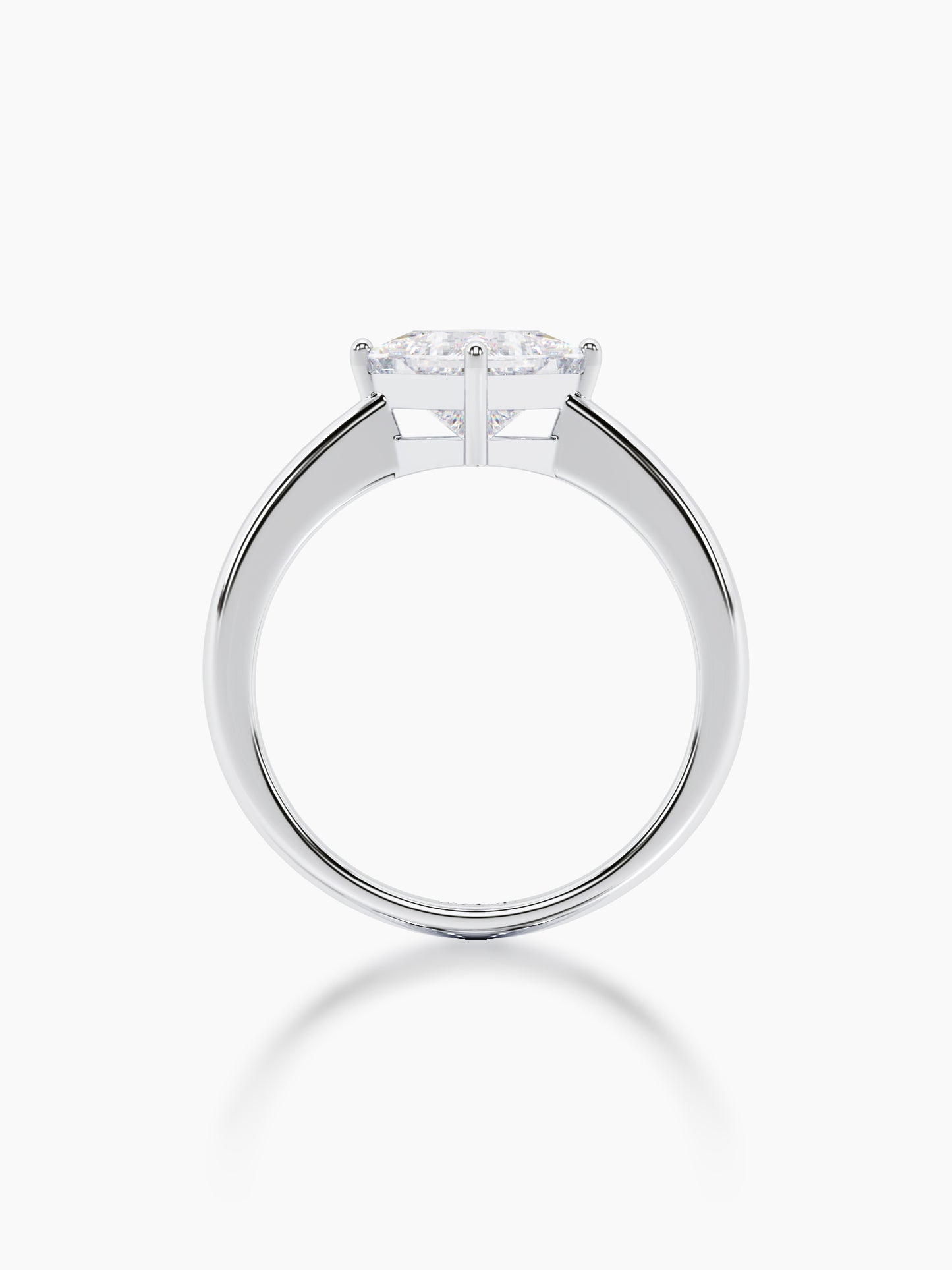 Sleek Princess Solitaire Ring