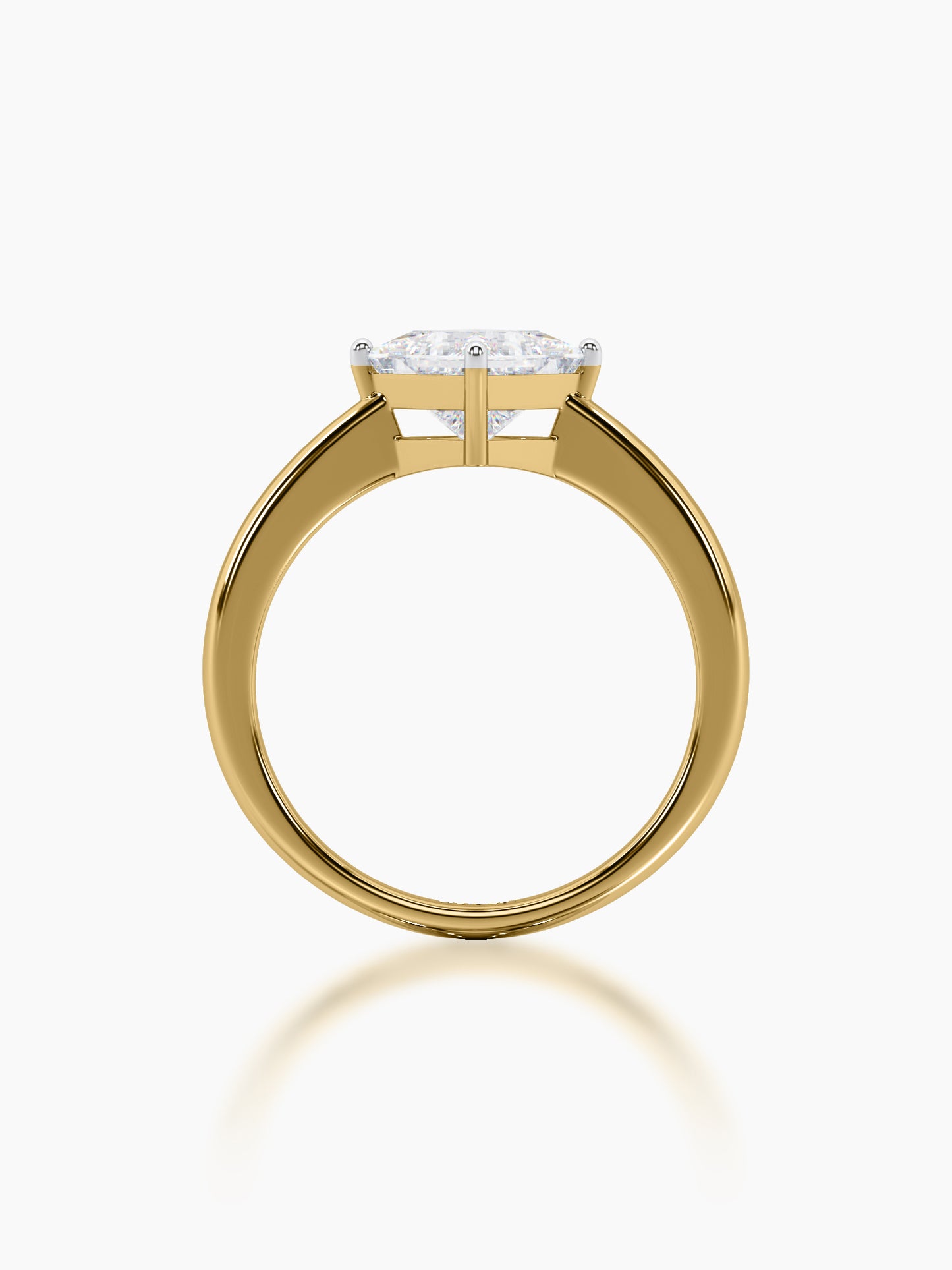 Sleek Princess Solitaire Ring