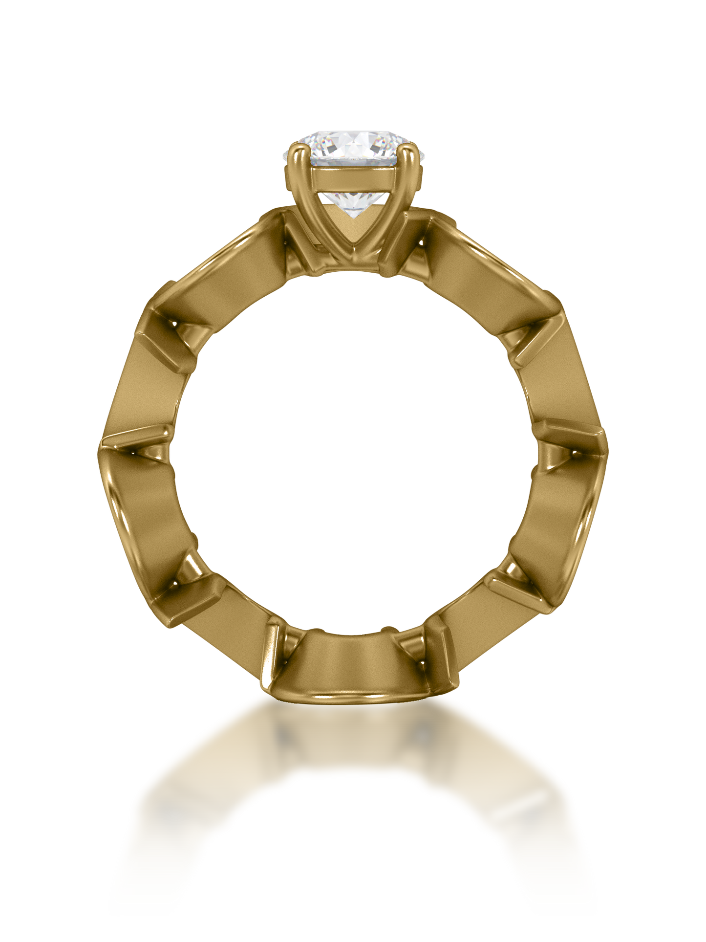 Sculpt Round Statement Ring