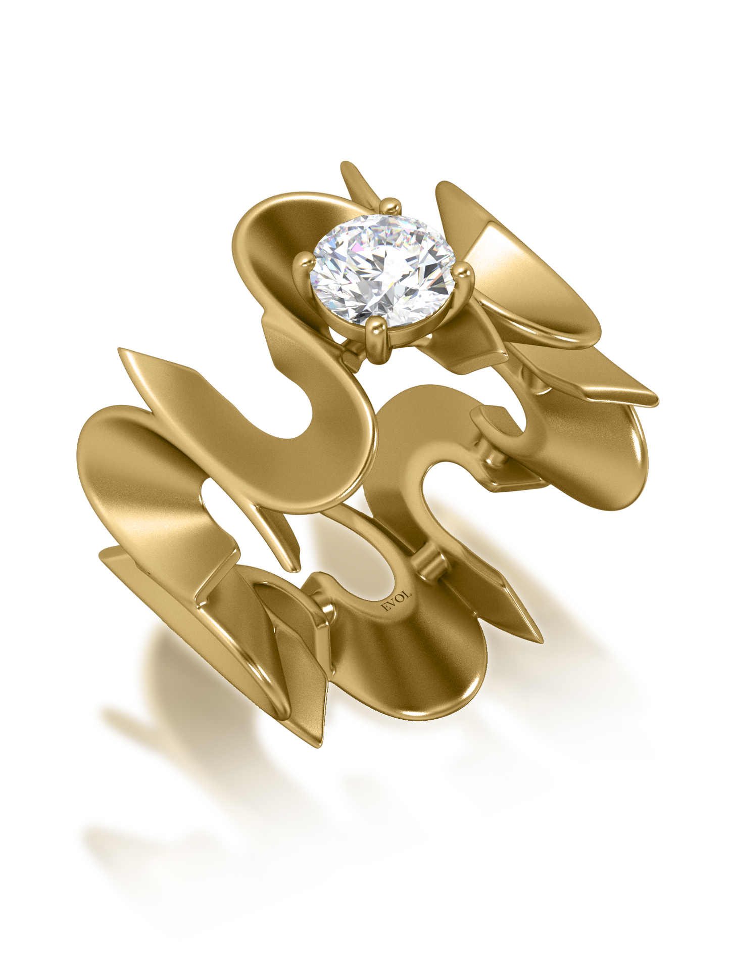 Sculpt Round Statement Ring