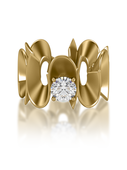 Sculpt Round Statement Ring