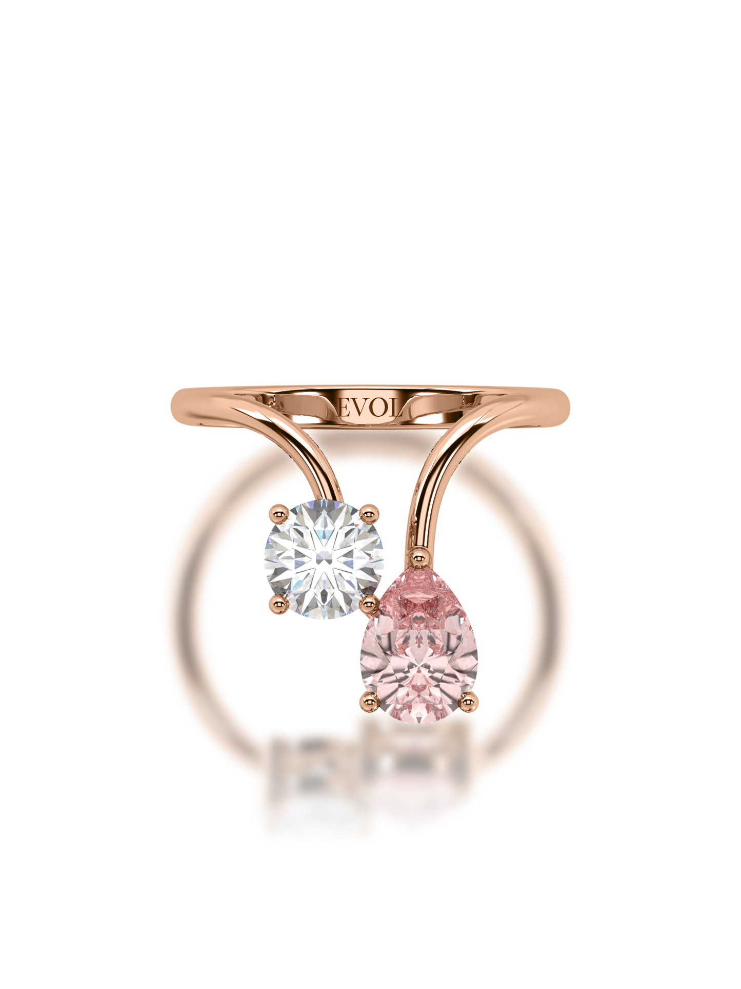 Harmony Pear Duo Ring