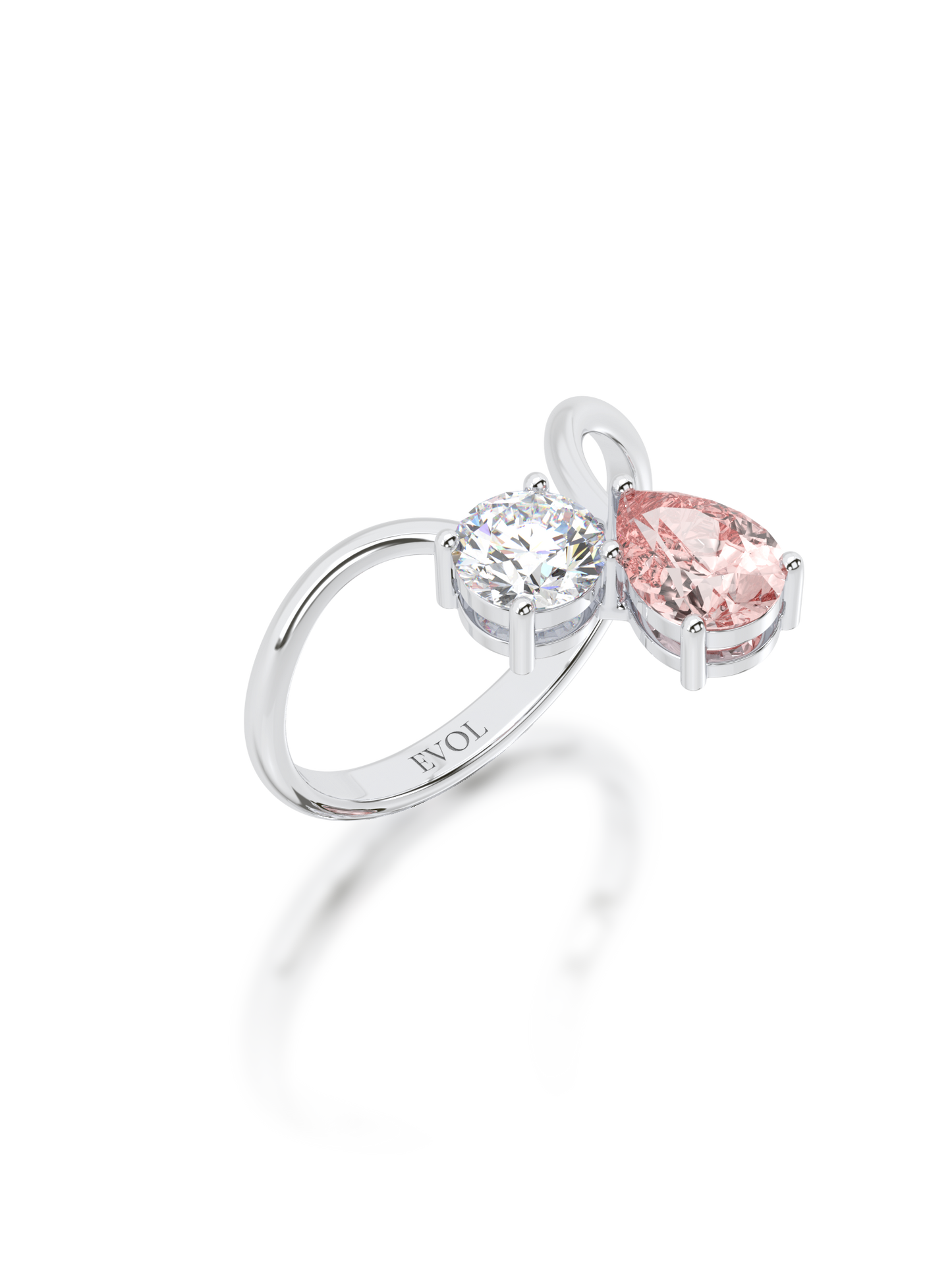 Harmony Pear Duo Ring