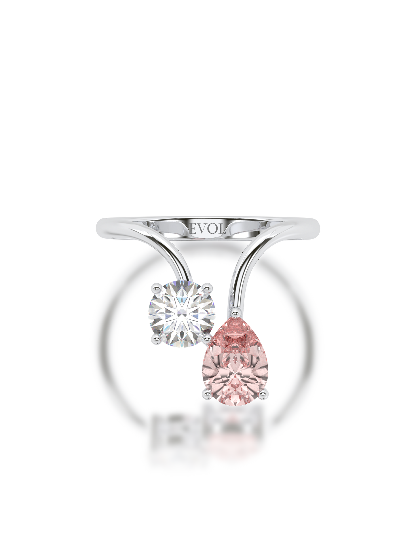 Harmony Pear Duo Ring