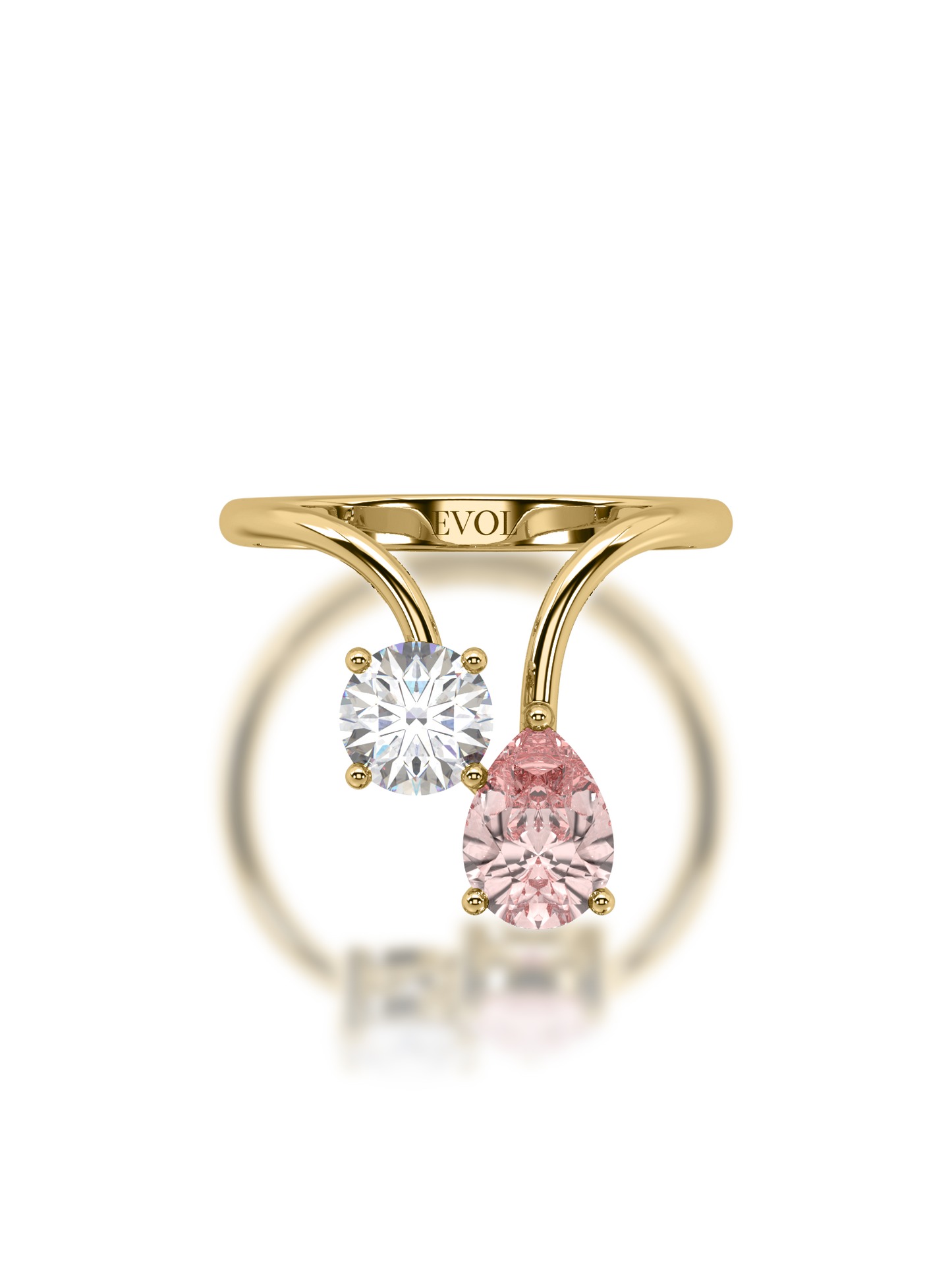 Harmony Pear Duo Ring