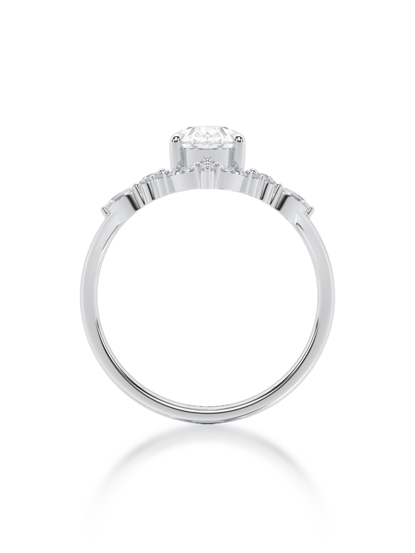 Aurora Pear Crest Ring