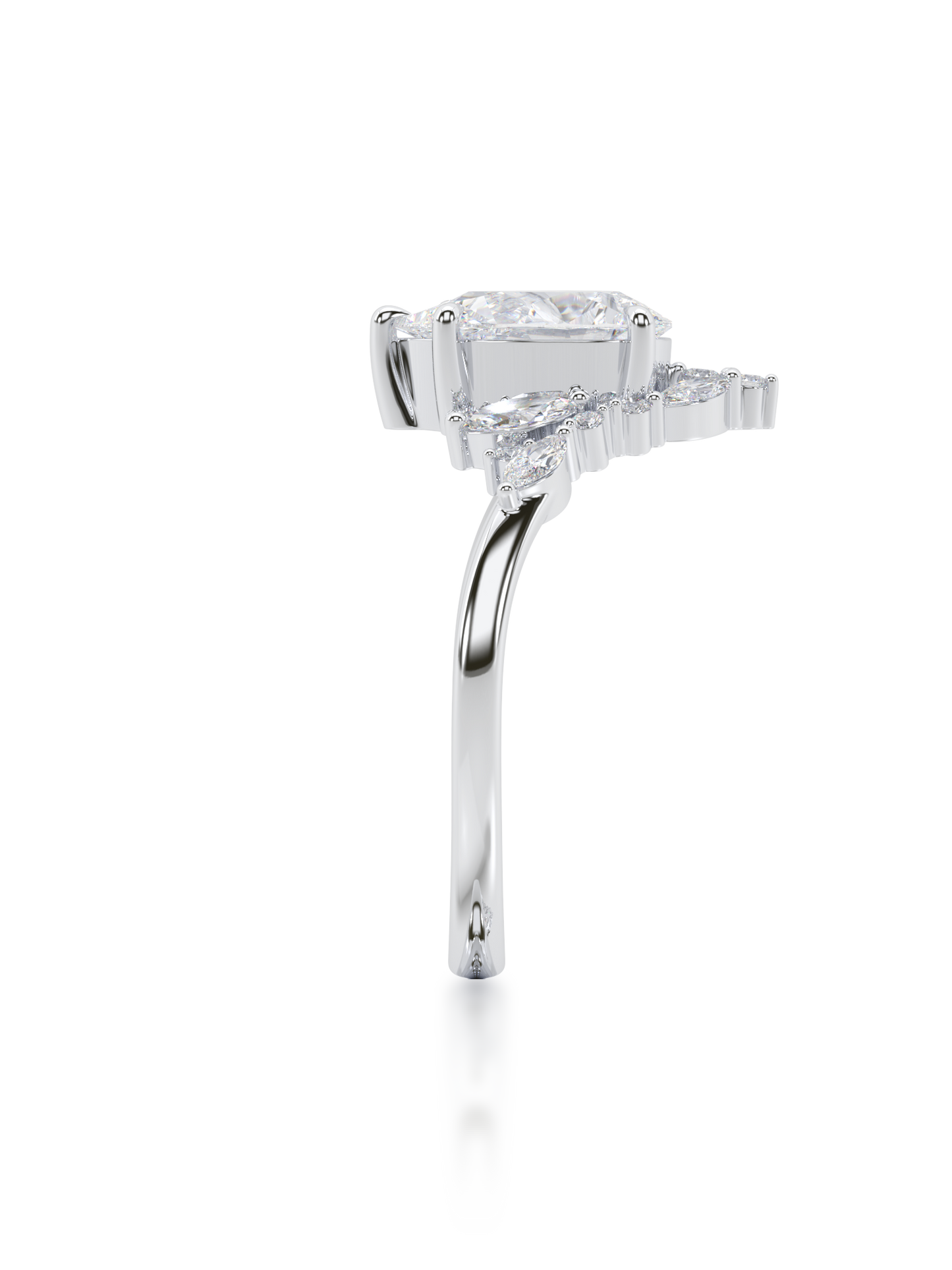 Aurora Pear Crest Ring