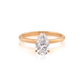 Halo Pear Diamond Ring