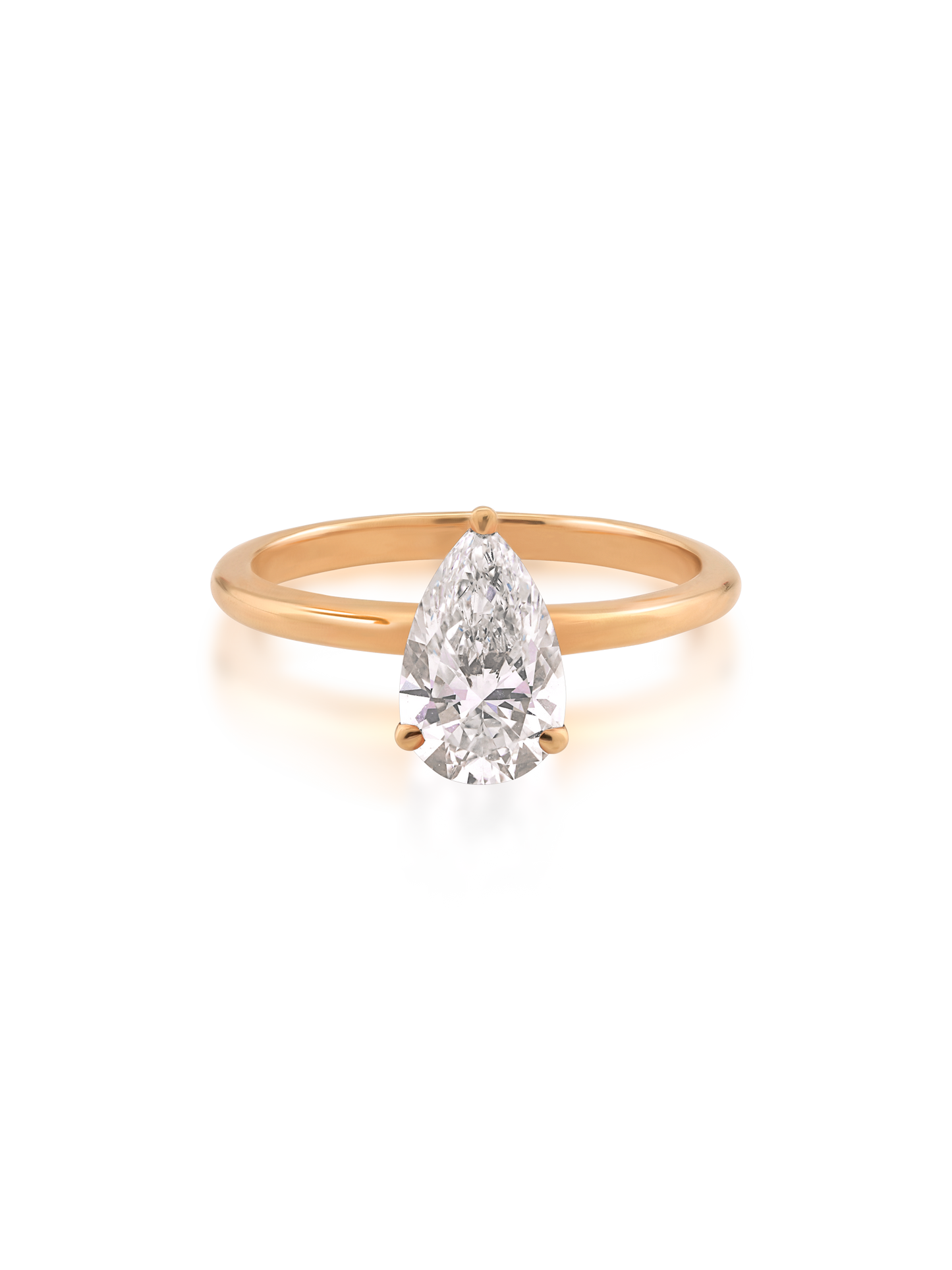 Halo Pear Diamond Ring