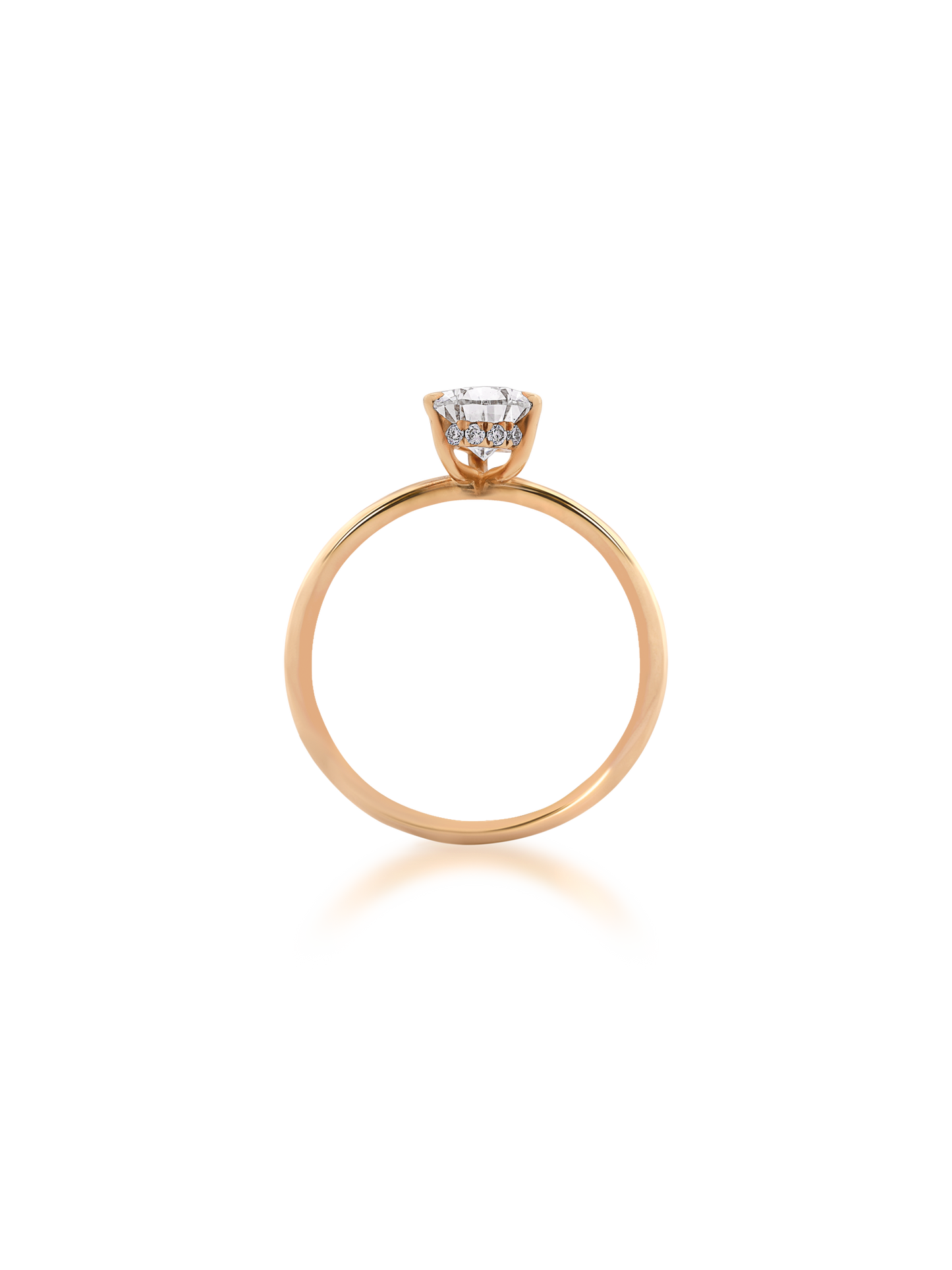 Halo Pear Diamond Ring