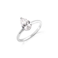 Halo Pear Diamond Ring