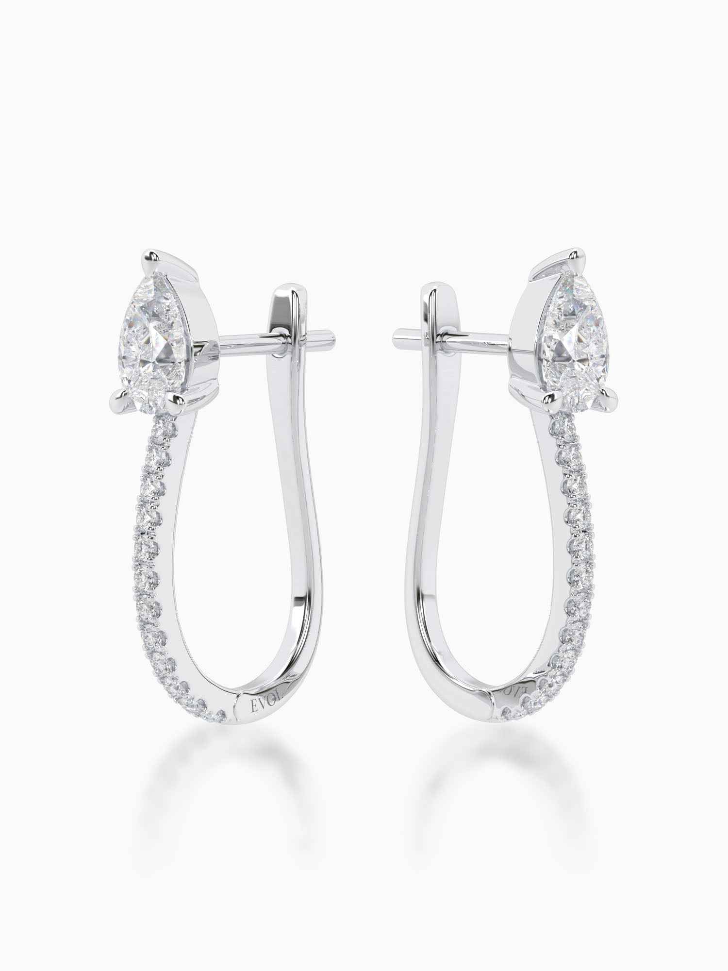 Urbane Diamond J-hoop Earrings