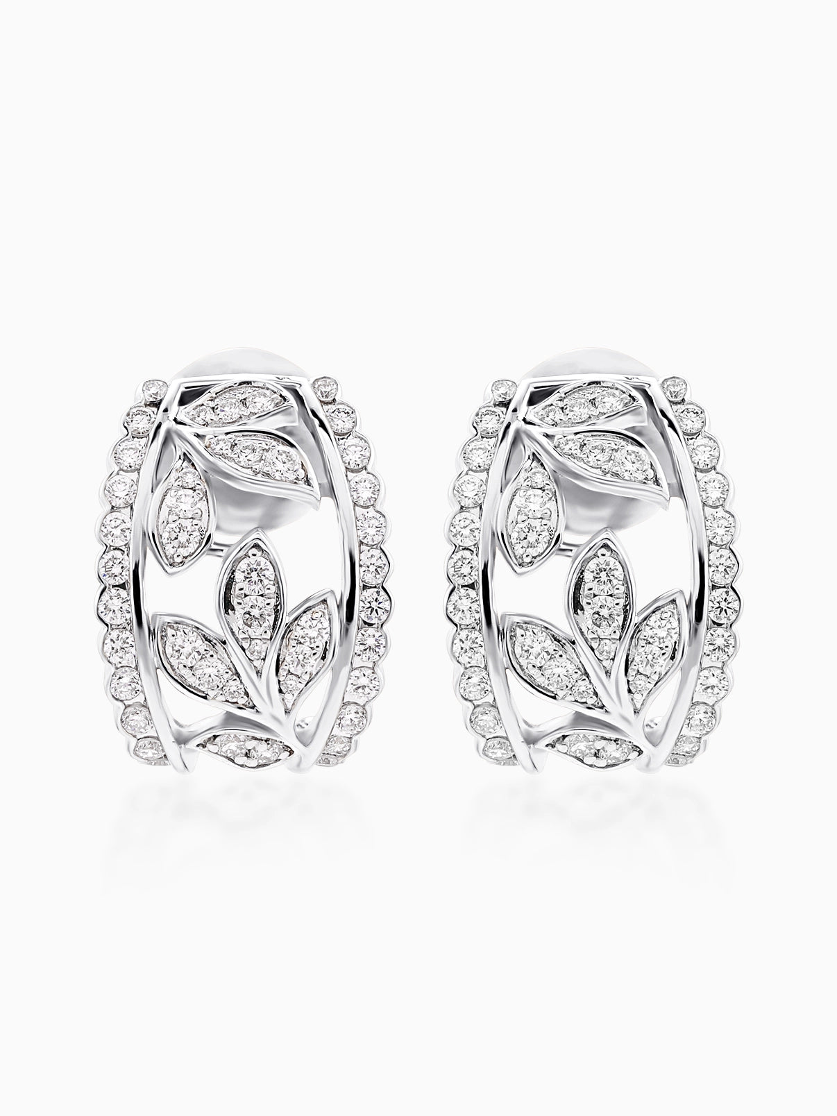 Petal Lace Diamond Earrings