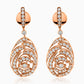 Swirl Drop Diamond Earrings