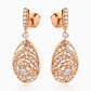 Swirl Drop Diamond Earrings