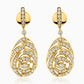 Swirl Drop Diamond Earrings