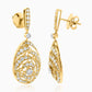 Swirl Drop Diamond Earrings