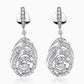 Swirl Drop Diamond Earrings