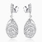 Swirl Drop Diamond Earrings