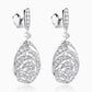 Swirl Drop Diamond Earrings