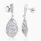 Swirl Drop Diamond Earrings