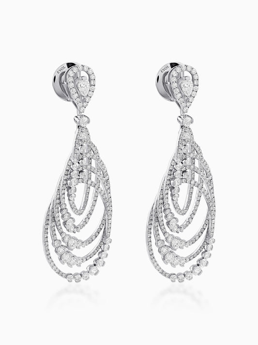 Cascade Diamond Chandelier Earrings