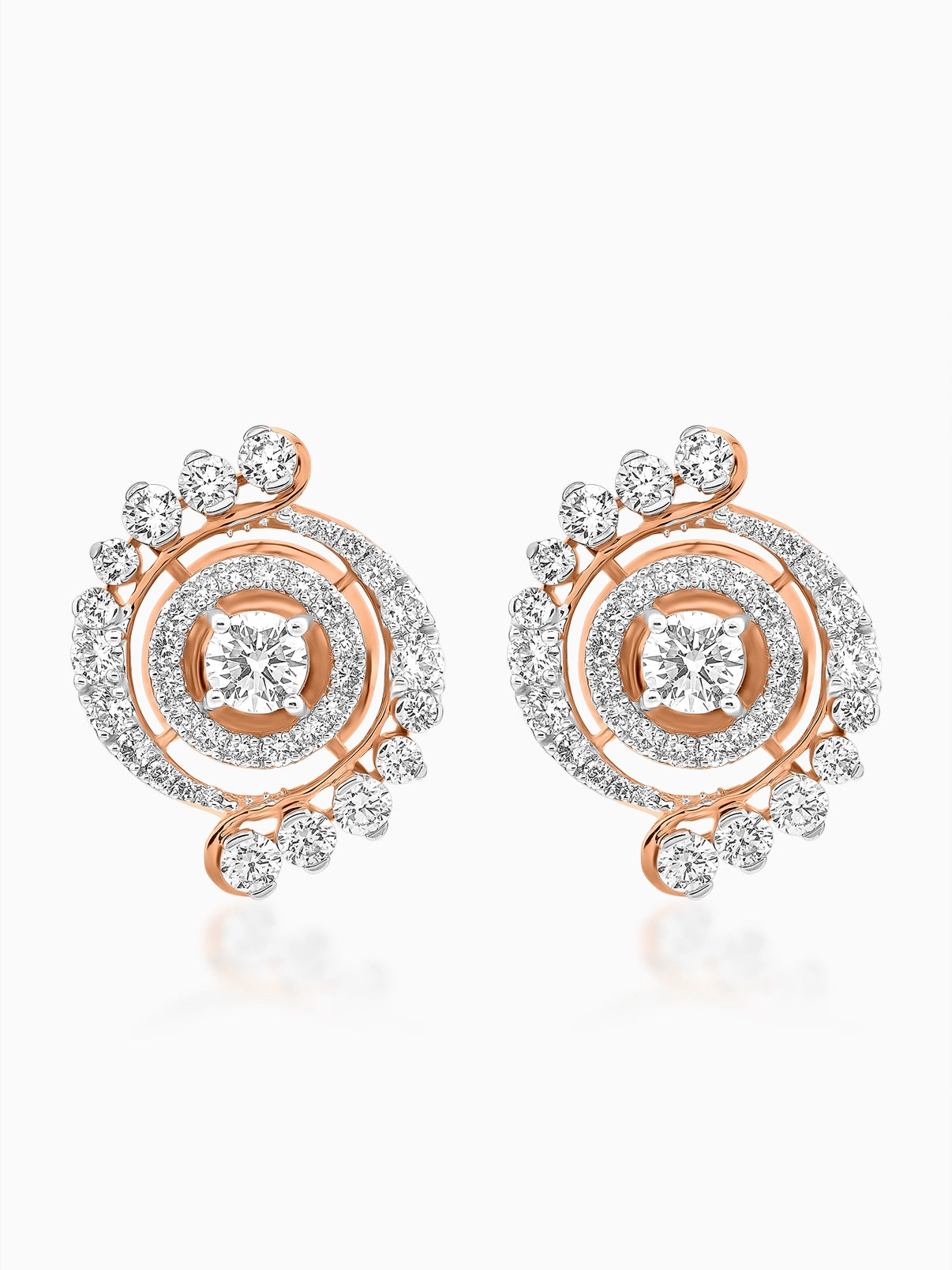 Radiant Spiral Diamond Earrings