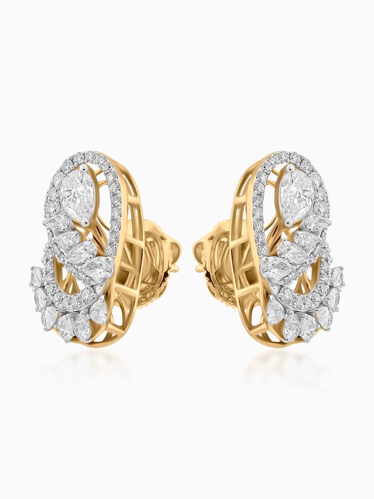 Contour Diamond Earrings
