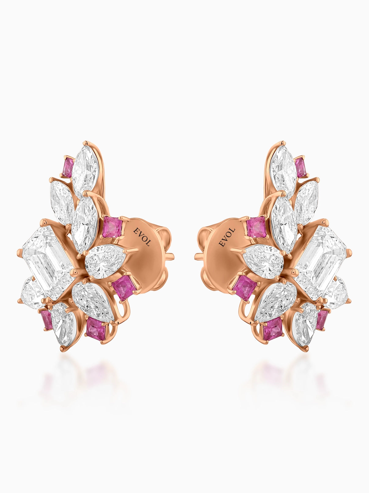 Radiant Mosaic Diamond Studs
