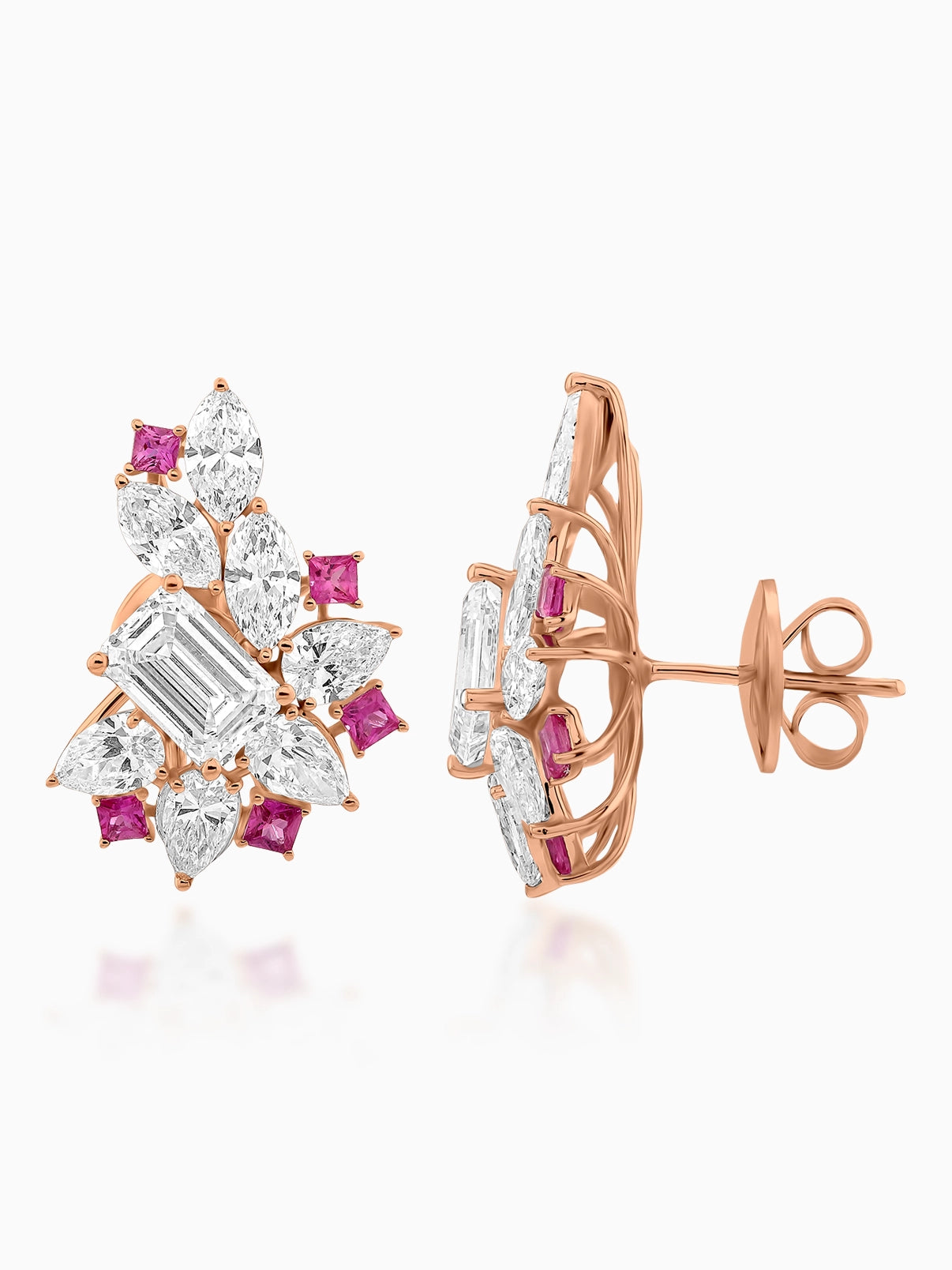 Radiant Mosaic Diamond Studs