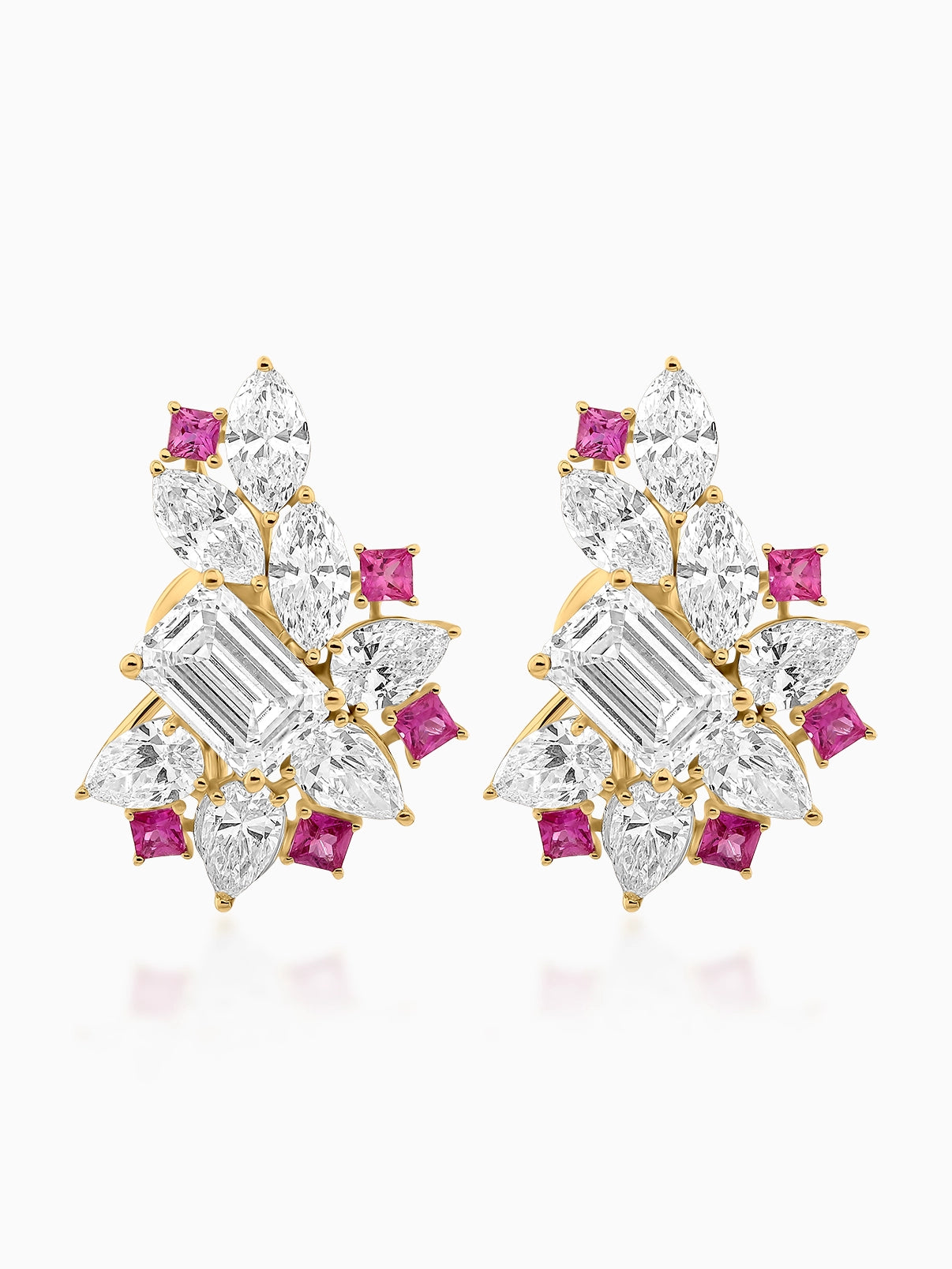 Radiant Mosaic Diamond Studs