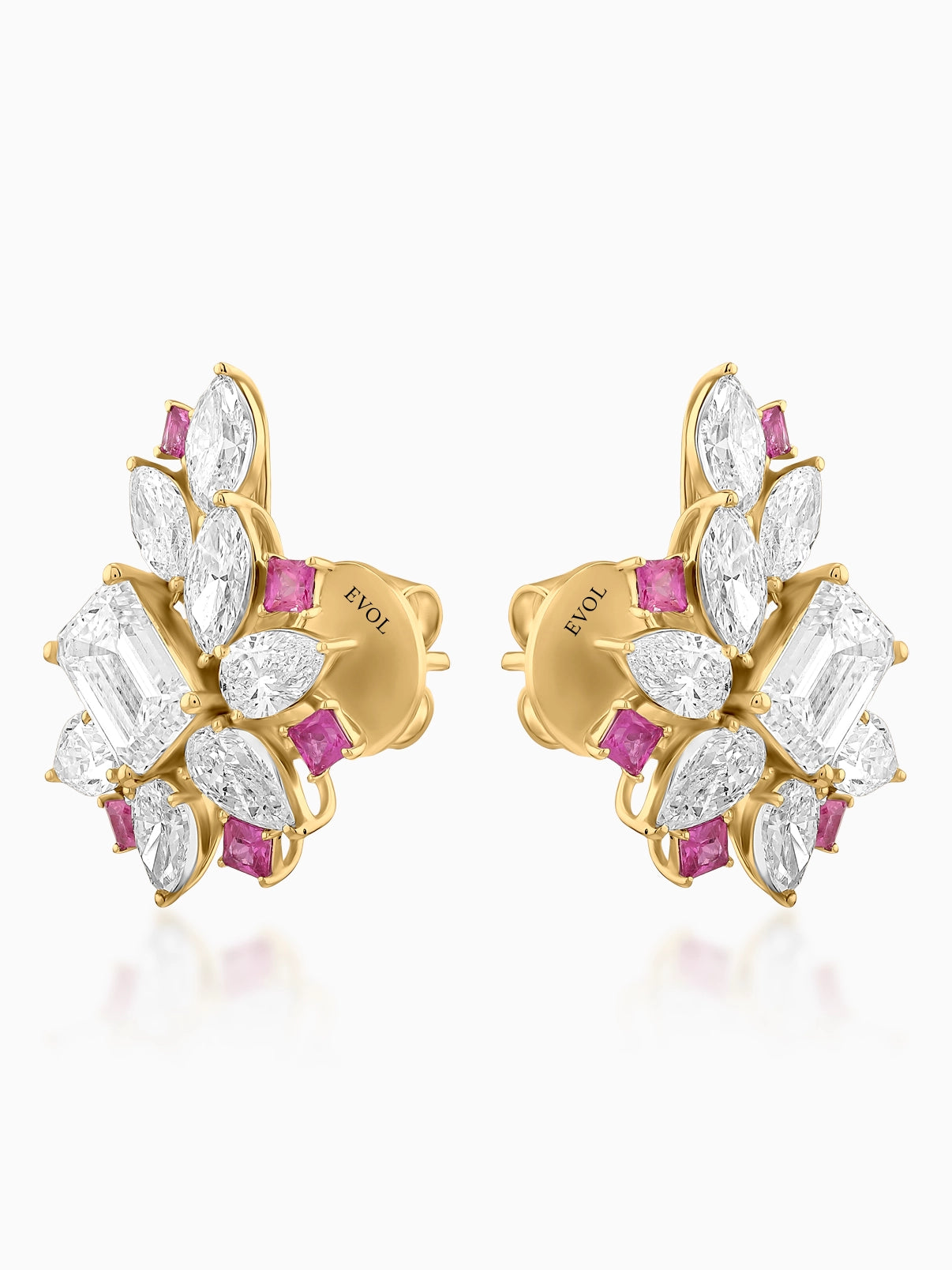 Radiant Mosaic Diamond Studs