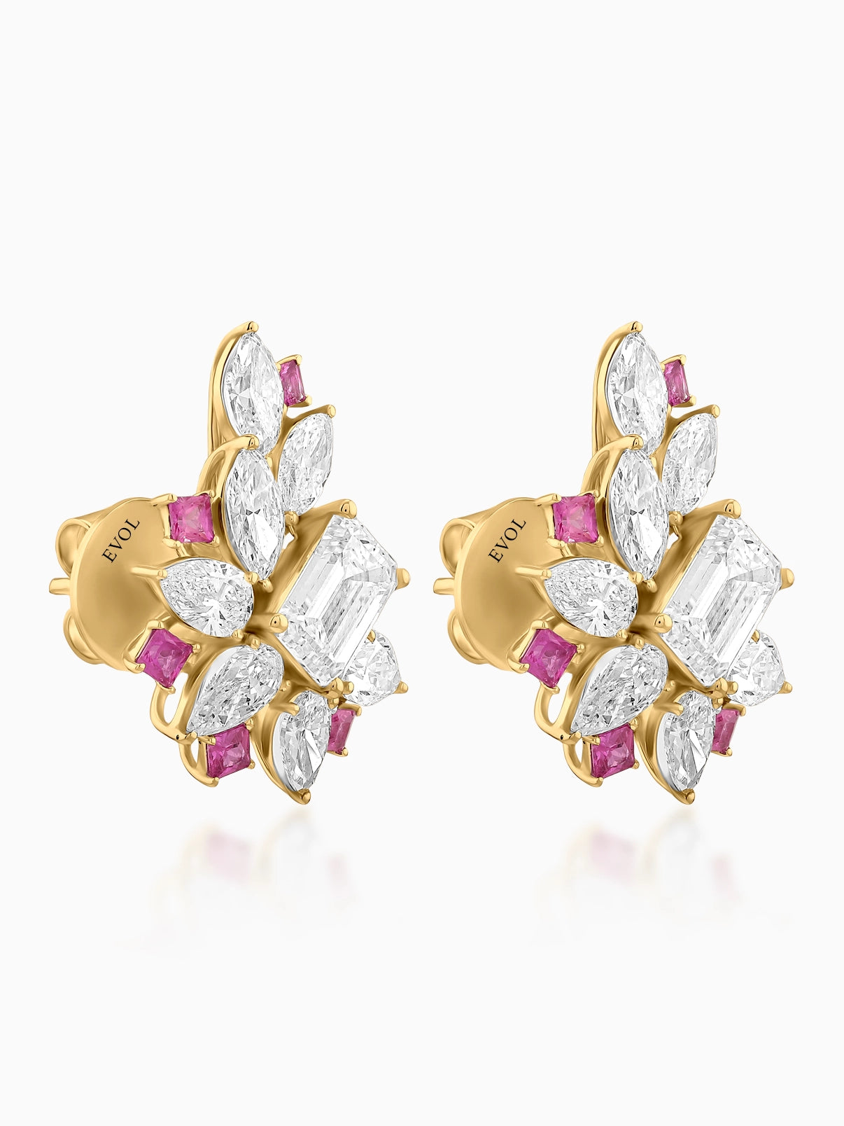 Radiant Mosaic Diamond Studs