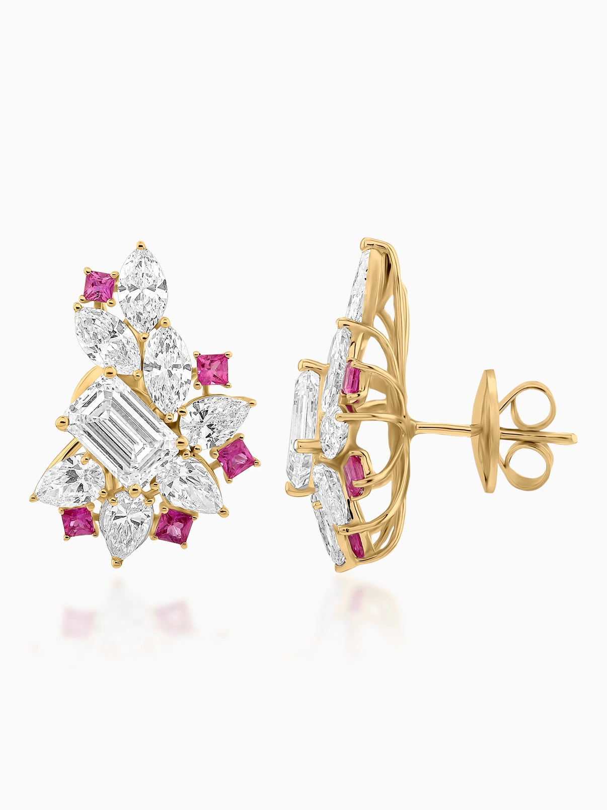 Radiant Mosaic Diamond Studs