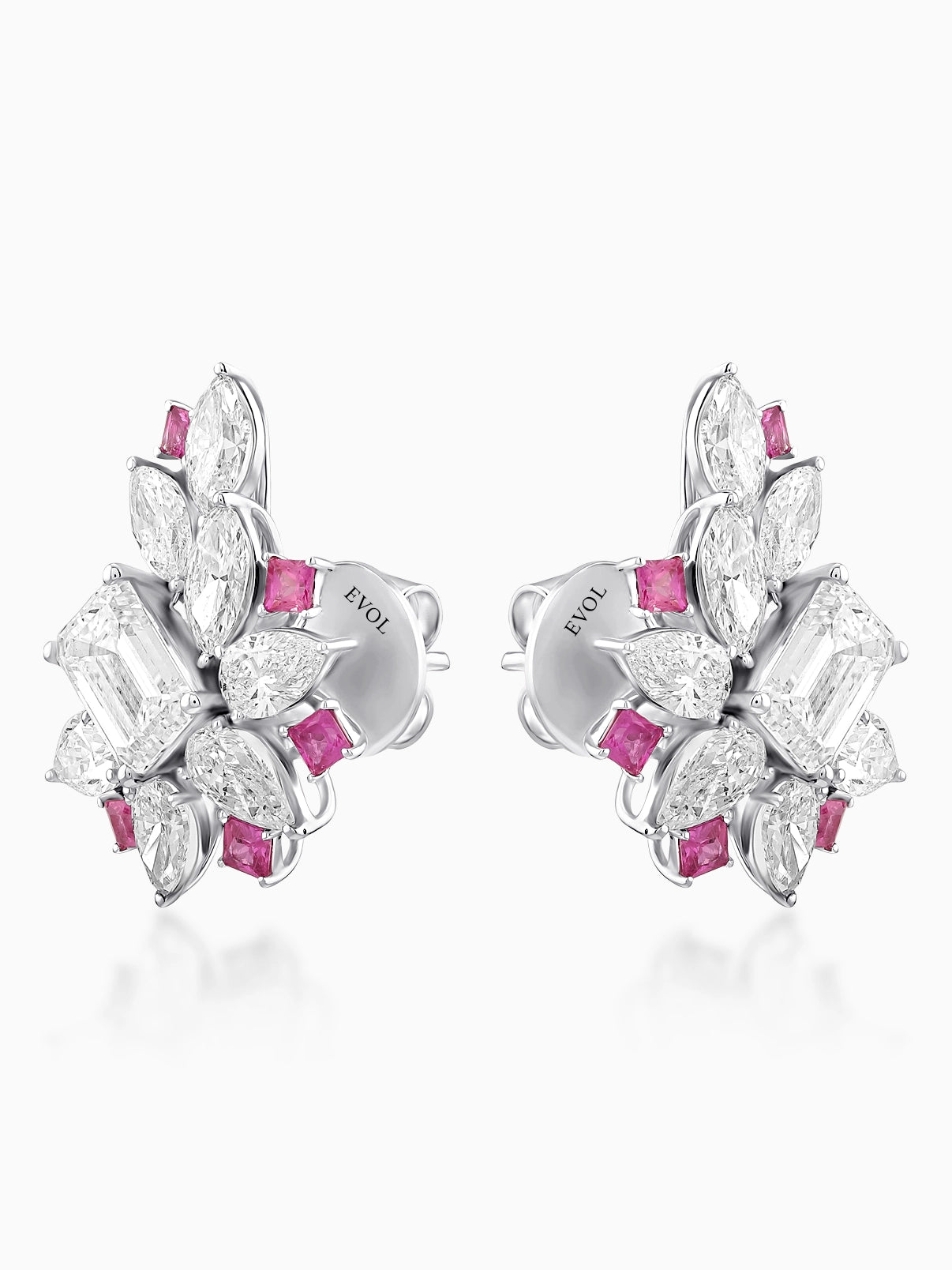 Radiant Mosaic Diamond Studs