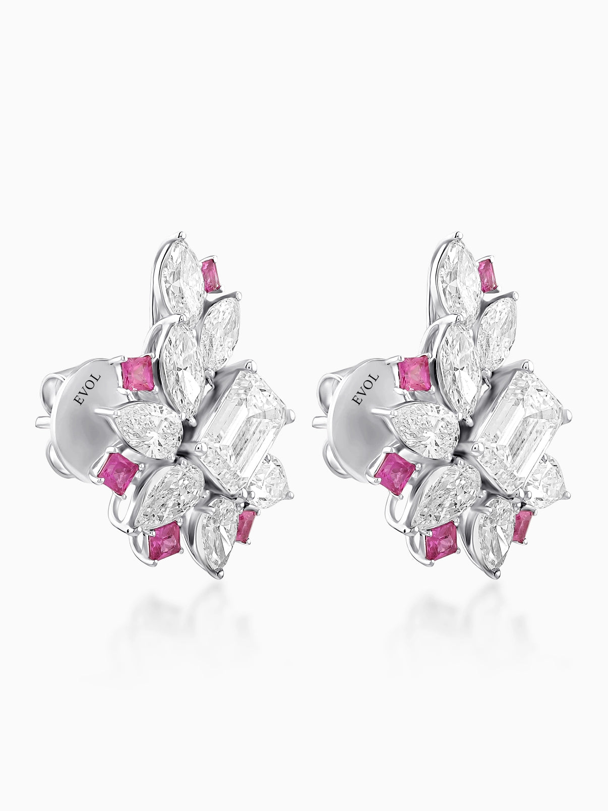 Radiant Mosaic Diamond Studs